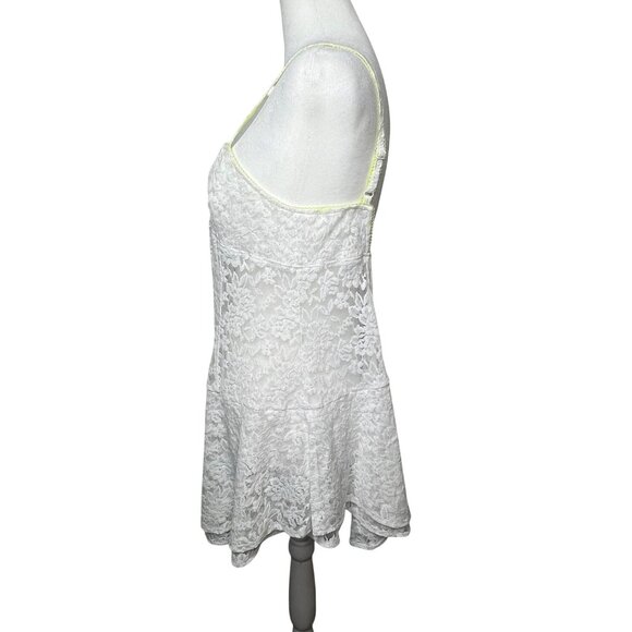 Free People Intimately Sun-Sational Mini Slip Bright White Lace Top Size Small - Picture 11 of 14